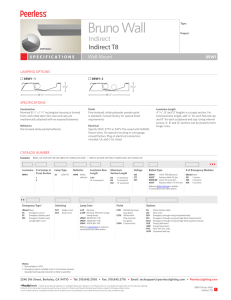 BRW1 Bruno Wall Indirect T8 Spec Sheet