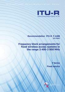 F.1488 - Frequency block arrangements for fixed wireless access