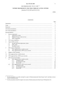 F.1490 - Generic requirements for fixed wireless access systems