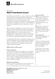 What is Fixed Wireless Access? (PTS-F