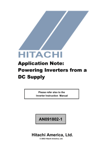 Powering Hitachi Inverters from a DC Supply