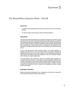 Experiment 5 The Wound-Rotor Induction Motor – Part III