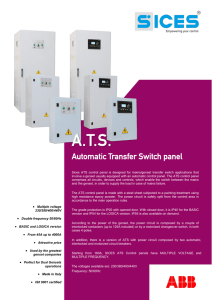 Sices ATS control panel is designed for mains/genset transfer switch