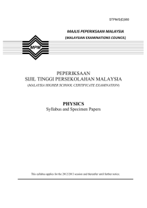 960 Physics - Portal Rasmi Majlis Peperiksaan Malaysia