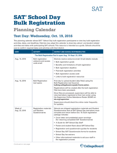 SAT School Day Bulk Registration Planning Calendar