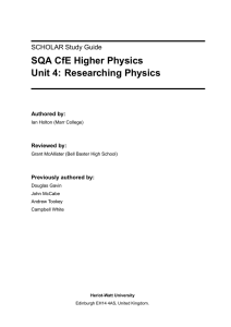 Higher Scholar Researching Physics 2015