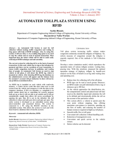 automated tollplaza system using rfid