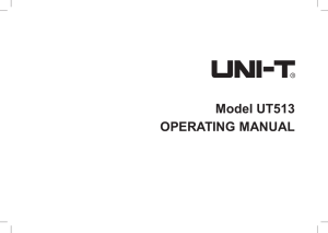 Model UT513 OPERATING MANUAL - HIK