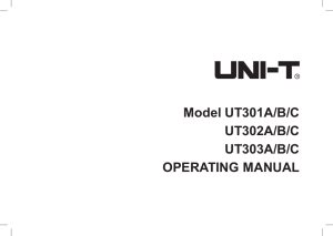 Model UT301A/B/C UT302A/B/C UT303A/B/C OPERATING MANUAL