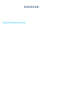 Daimler Data Protection Policy