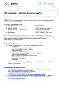 Considering… Science Communication