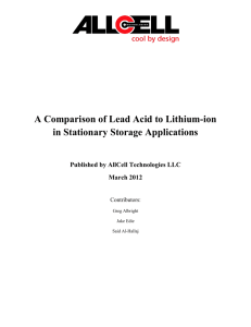 A Comparison of Lead Acid to Lithium