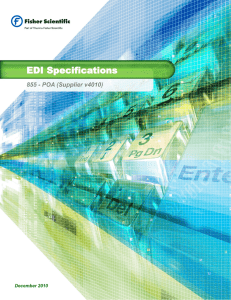 EDI Specifications - Fisher Scientific