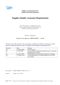 Supplier Quality Assurance Requirements