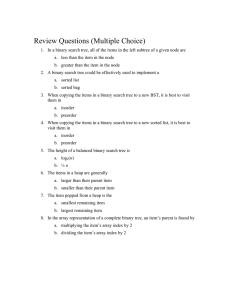 Review Questions for Third Exam