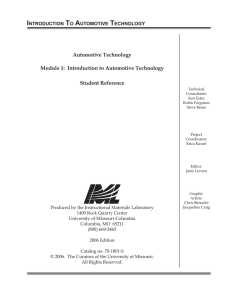 Automotive Technology Module 1: Introduction to Automotive