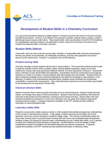 Development of Student Skills in a Chemistry Curriculum