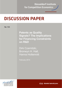 Patents as Quality Signals? The Implications for Financing