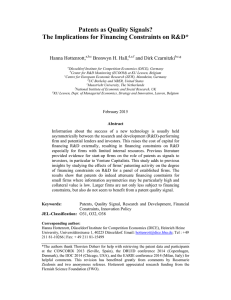 Patents as Quality Signals? The Implications for Financing