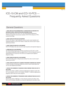 ICD-10-CM and ICD-10-PCS