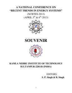 Power Systems - Kamla Nehru Institute of Technology, Sultanpur