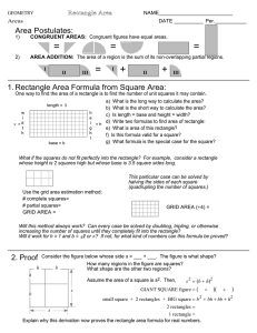 1. 2. Proof Rectangle Area Formula from Square Area: Area