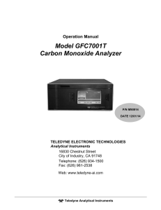 Model GFC7001T Carbon Monoxide Analyzer