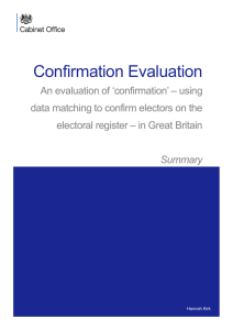 Confirmation Evaluation