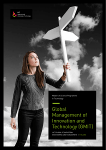 Global Management of Innovation and Technology (GMIT)