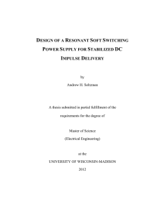 design of a resonant soft switching power supply for