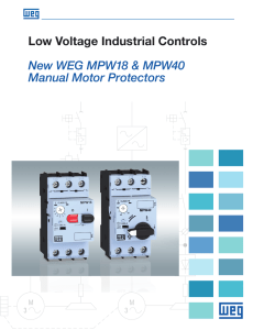 WEG MPW motor Protectors Overview