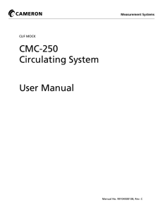 CLIF MOCK CMC-250 Circulating System IOM