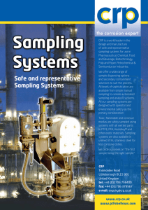 Sampling Systems - PTFE Lined Piping