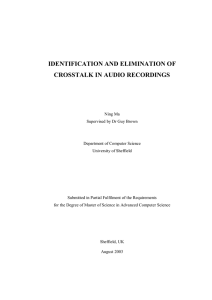 IDENTIFICATION AND ELIMINATION OF CROSSTALK IN AUDIO