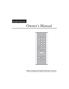 Owner`s Manual - Ayre Acoustics