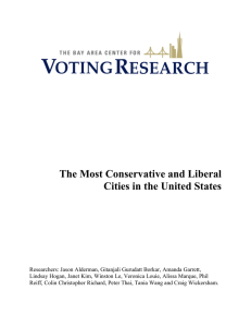The Most Conservative and Liberal Cities in the United States