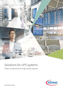 Solutions for Uninterruptible Power Supply (UPS) Systems
