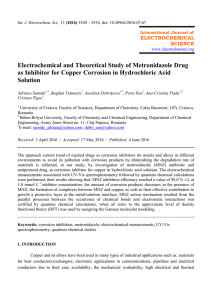 Electrochemical and Theoretical Study of Metronidazole Drug as