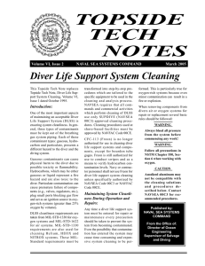 Diver Life Support System Cleaning