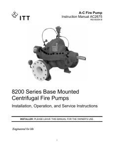 8200 Series Base Mounted Centrifugal Fire Pumps