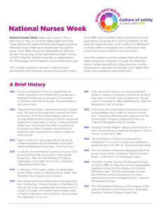 National Nurses Week - American Nurses Association