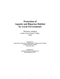 Protection of Aquatic and Riparian Habitat by Local Governments