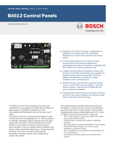 B4512 Control Panels - Bosch Security Systems