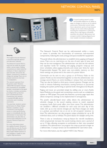 NeTWORK CONTROL PANeL