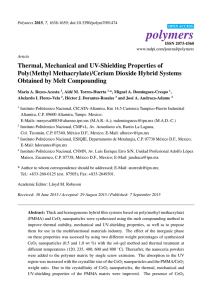 Thermal, Mechanical and UV-Shielding Properties of Poly(Methyl