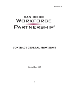 Attachment D - Contract General Provisions