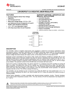 Low-Dropout 0.5-A Negative Linear Regulator