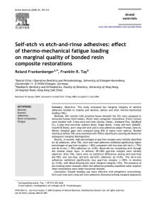 Self-etch vs etch-and-rinse adhesives: effect of thermo
