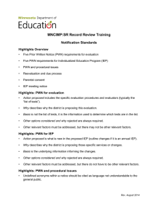 Part B Notification Standards - Minnesota Department of Education