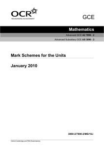 Mark scheme - January